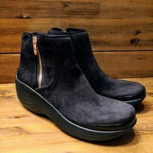 LIKE NEW! Suede Wedge Booties